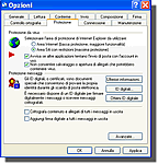Outlook Express - Configurazione di protezione